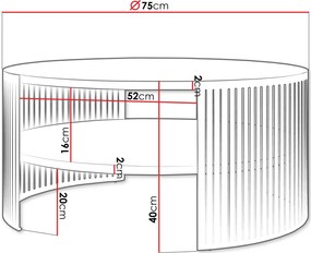 Τραπεζάκι σαλονιού Fikoli GD-Leuko Marmaro