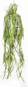 Supergreens Τεχνητή Κρεμαστή Ρίζα/Φωτιστικό Επίφυλλο "Dama Noce" Πράσινη 106 εκ.