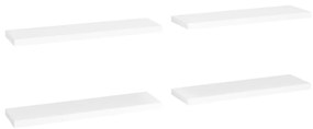 Ράφια Τοίχου 4 τεμ. Άσπρα 90x23,5x3,8 εκ. MDF - Λευκό
