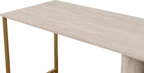 Γραφείο Τραβερτίνη / Χρυσό TWIN 240x60x74