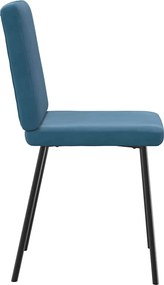 vidaXL Καρέκλες Τραπεζαρίας 6 τεμ. Μπλε Βελούδινες