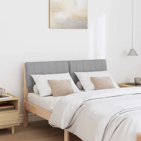 vidaXL Ταπετσαρισμένο κεφαλάρι Ανοιχτό γκρι 120 cm