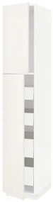 METOD/MAXIMERA ψηλό ντουλάπι με 2 πόρτες/4 συρτάρια, 40x60x220 cm 194.556.46