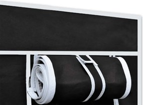 vidaXL Ντουλάπα Αναδιπλούμενη Μαύρη 110 x 45 x 175 εκ.