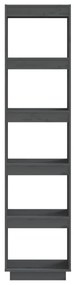 vidaXL Βιβλιοθήκη/Διαχωριστικό Χώρου  Γκρι 40x35x167 εκ. Μασίφ Πεύκο