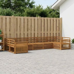 vidaXL Σειρά Καναπέ Εξωτερικού 7 pcs Φυσικό