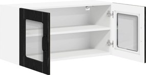 vidaXL Ραφιέρα τοίχου LUCCA Μαύρη Δρυς 80 x 31 x 40 εκ
