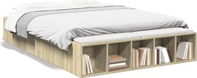 vidaXL Πλαίσιο Κρεβατιού Sonoma Δρυς 120x200 εκ. Επεξεργασμένο Ξύλο