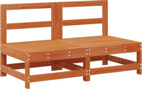 vidaXL Σετ Ξαπλώστρας Κήπου 6 pcs Κερωμένο Καφέ Στερεό πεύκο