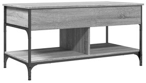 vidaXL Τραπεζάκι Σαλονιού Γκρι Sonoma 100x50x50 εκ. Επεξ. Ξύλο/Μέταλλο