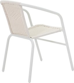 Τραπεζαρία Ensure-Obbi I σετ 5τεμ pakoworld μέταλλο-pe λευκό