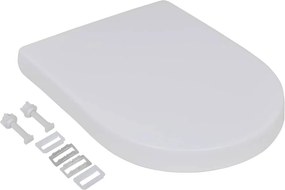 vidaXL Καθίσματα Τουαλέτας με Καπάκι Soft Close 2 τεμ. Λευκά Πλαστικά