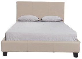 Κρεβάτι ArteLibre AZALEA Capuccino PU 213x131x88cm (Στρώμα 120x200cm) Arte-14320002