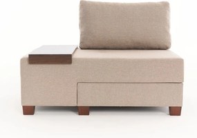 1-Seat Sofa-Bed Perenna Linen Left - Cream Cream