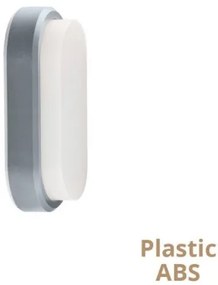 Απλίκα τοίχου LED Leros Plus πλαστικό γκρι Viokef-4171600-Γκρι 4171600