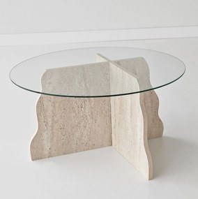Coffee Table Butterfly - Travertine, Transparent Travertine
Transparent