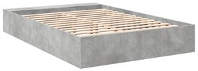 vidaXL Πλαίσιο Κρεβατιού Γκρι Σκυροδέματος 150x200 εκ. Επεξεργ. Ξύλο