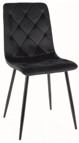 KRZESŁO JERRY VELVET CZARNY STELAŻ/ CZARNY BLUVEL 19 DIOMMI-80-2875