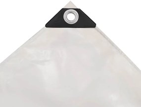 vidaXL Μουσαμάς Λευκός 5 x 6 μ. 650 γρ./μ.²