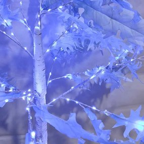 Led Φωτιζόμενο Δέντρο Λευκό με Μπλε Φύλλα 180cm - Led Blue Tree