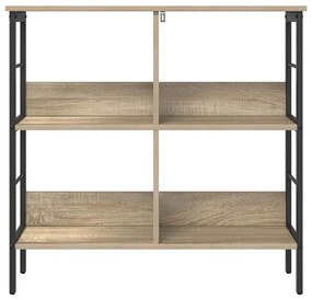 vidaXL Ράφι Βιβλίων Δρύς Sonoma 82 x 32 x 79 εκ. Επεξεργασμένο ξύλο