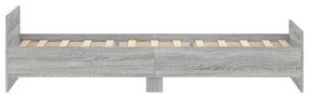 vidaXL Πλαίσιο Κρεβατιού Γκρι Sonoma 100x200 εκ. Επεξεργασμένο Ξύλο