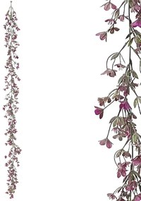 MarHome ΓΙΡΛΑΝΤΑ ΠΡΑΣΙΝΑΔΑΣ ME ΜΩΒ ΑΝΘΑΚΙΑ - Υ150cm 3/36ΚΙΒ  00-40003-1