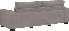 vidaXL Τριθέσιος Καναπές Μπεζ 220x77x82 εκ. Ύφασμα