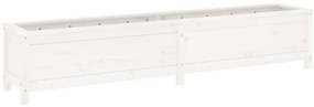 vidaXL Ζαρντινιέρα Υπερυψωμένη Λευκή 199,5x40x39 εκ. Μασίφ Ξύλο Πεύκου