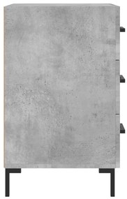 vidaXL Κομοδίνο Γκρι Σκυροδέματος 40x40x66 εκ. από Επεξεργασμένο Ξύλο
