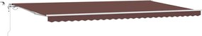 vidaXL Τέντα Πτυσσόμενη Αυτόματη με LED Καφέ 600x300 εκ.