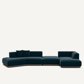 Καναπές γωνία δεξιός XL από βελούδο, Jacopo