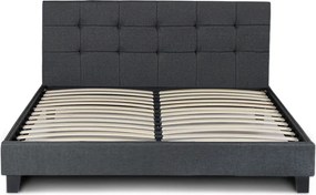 Κρεβάτι Sissy Megapap υφασμάτινο χρώμα ανθρακί 160x200εκ.