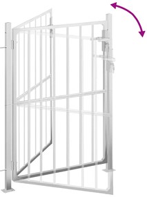 vidaXL Πόρτα Κήπου 100x120 εκ. από Ανοξείδωτο Ατσάλι