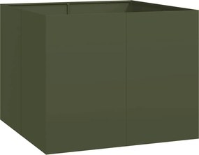 vidaXL Ζαρντινιέρα Λαδί 100x100x80 εκ. από Χάλυβα