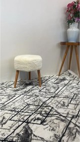Stewehome Διακοσμητικό πουφ σκαμπό εξαγωνικό 40x40 cm