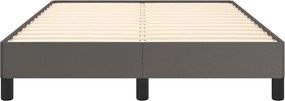 vidaXL Πλαίσιο Κρεβατιού χωρίς στρώμα Γκρι 120x190 εκ.Συνθ. Δέρμα
