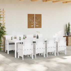 vidaXL Σετ Κήπου 9 Τεμαχίων με Μαξιλάρια Ανοιχτό Γκρι Πολυ-Ρατάν