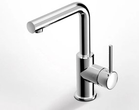 Eurorama Tonda Chrome Μπαταρία Νιπτήρος με Πλαϊνό Λεβιέ, Περιστρεφόμενο Ρουξούνι &amp; Aυτόματη Βαλβίδα 145333-100