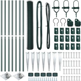 vidaXL Στύλος Περιφράξεων Πράσινο 10 x 1,4 μ (13 mm πλέγμα)