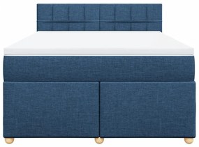 ΚΡΕΒΑΤΙ BOXSPRING ΜΕ ΣΤΡΩΜΑ ΜΠΛΕ 160X200 ΕΚ. ΥΦΑΣΜΑΤΙΝΟ 3286737