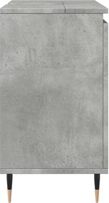 vidaXL Ντουλάπι Μπάνιου Γκρι Σκυροδεμ. 58 x 33 x 60 εκ. Επεξεργ. Ξύλο