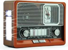 Επαναφορτιζόμενο ραδιόφωνο Retro - ΕK105 - 830128 - Red