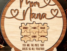 Intra απο ξύλο plywood 3mm-4mm πάχος - Προσαρμοσμένη πινακίδα παζλ για τη γιορτή της μητέρας  Δίασταση 30x20 cm INTRAFABR-116837876