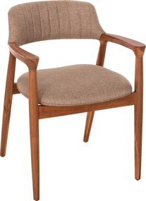 ΠΟΛΥΘΡΟΝΑ JAMES HM18259 TEAK WOOD ΜΕ ΣΑΜΠΑΝΙ ΥΦΑΣΜΑ 57x52x76Υεκ.