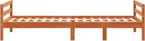 vidaXL Σκελετός Κρεβ. Χωρίς Στρώμα Καφέ Κεριού 90x190 εκ Μασίφ Πεύκο