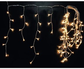 Adeleq Βροχή Με 200 Θερμά LED 600x60cm Με Πρόγραμμα Και Σταθερό Ip44 Διαφανές Καλώδιο 30-0012009