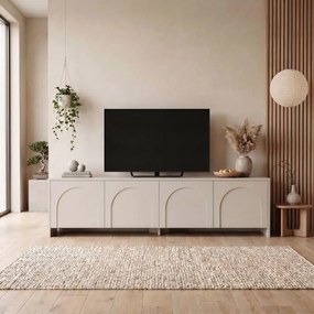 Έπιπλο τηλεόρασης Aurelia χρώμα κρεμ 180x32x45εκ