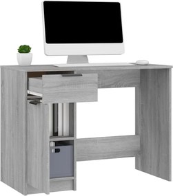 vidaXL Γραφείο Γκρι Sonoma 100x50x75 εκ. από Επεξεργασμένο Ξύλο