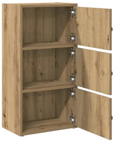 Βιβλιοθήκη Αρτισιανή Δρυς 40x24x77 εκ. Επεξ. Ξύλο - Καφέ